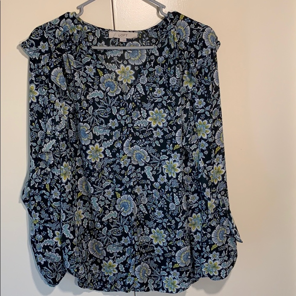 Long sleeve floral blouse